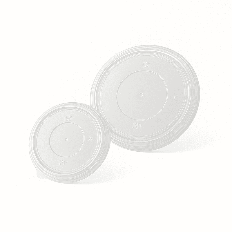 Kraft Paper Bowl PP Lids, 50pcs/unit