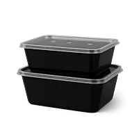 Novex Rectangular Container Black, 50 pcs/unit