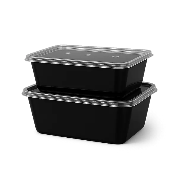 Novex Rectangular Container Black, 50 pcs/unit