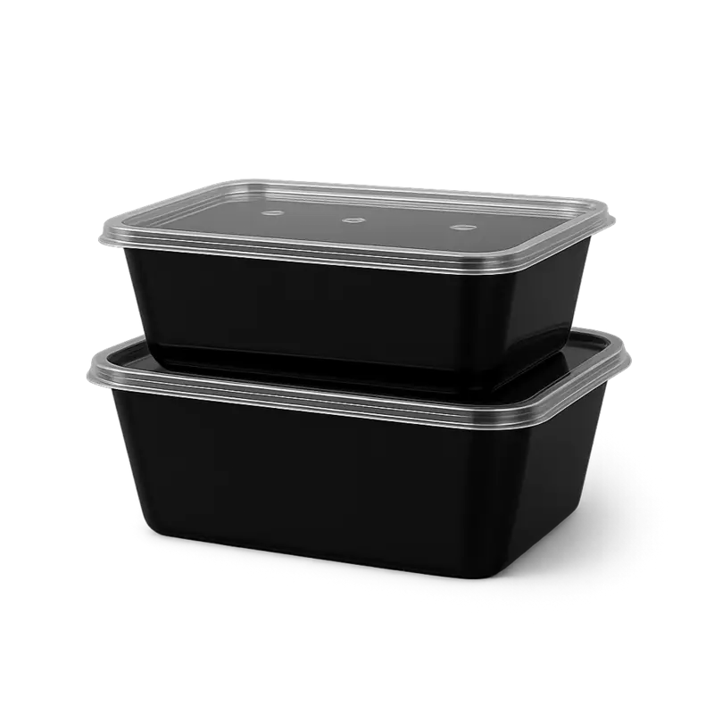 Novex Rectangular Container Black, 50 pcs/unit