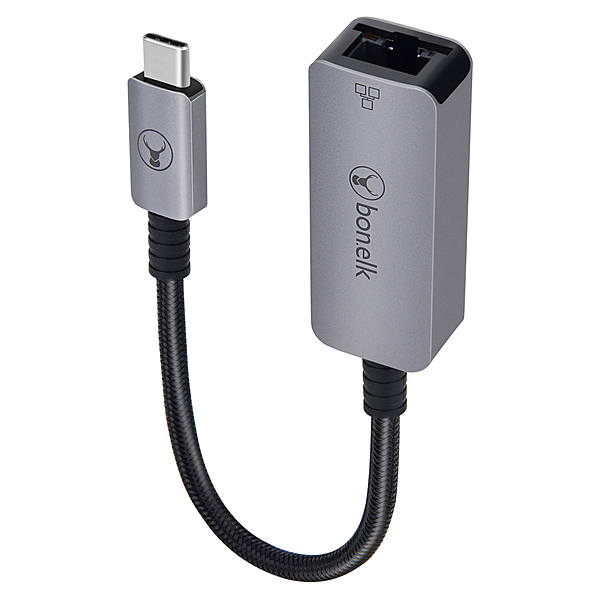 Bonelk USB-C to Gigabit Ethernet Adapter - 15cm - Space Grey