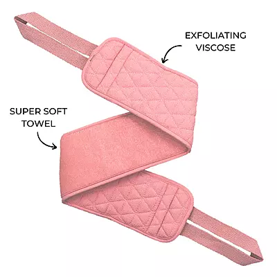 CHEEKYGLO Exfoliating Back Scrubber with long handles for easy use