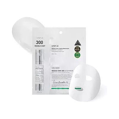 VT REEDLE SHOT 300 2 STEPS MASK. Applying VT mask – brightening and smoothing skincare ritual