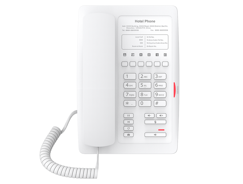 H3 – Fanvil SIP Phone for Hotels – White