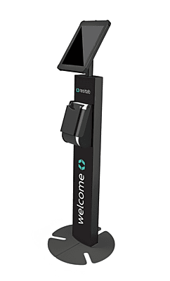 Resitab iPad Floor Stand With Printer Mount