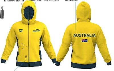 AUS HOODED JACKET GOLD - (UNISEX) AUS HOODED JACKET GOLD - (UNISEX)