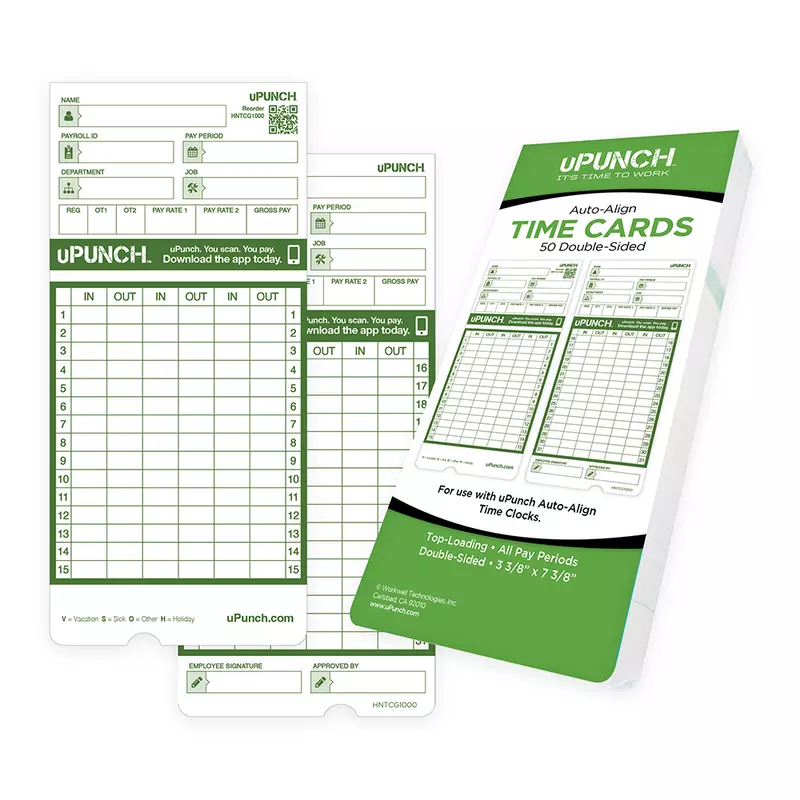 uPunch HP3000 Time Cards