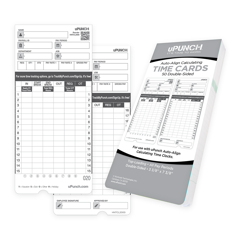 uPunch HN4000 Time Cards