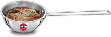 Hawkins 2.5 Cup Tadka Pan, 600ml Triply Stainless Steel Pan, Silver (STP25)