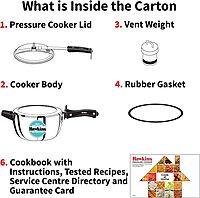 Hawkins 3.5 Litre Triply Stainless Steel Pressure Cooker, Inner Lid Cooker, Silver (HSST35)