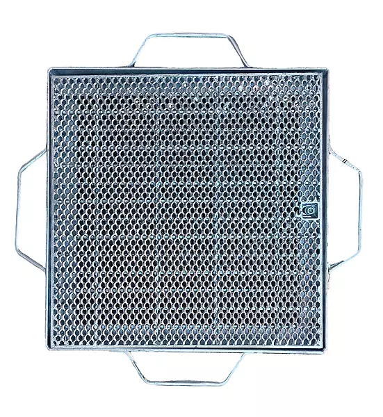 Heelguard Grate and Frame Hinge - Lockable, Heavy Duty Galvanised | 450 x450 x 50mm