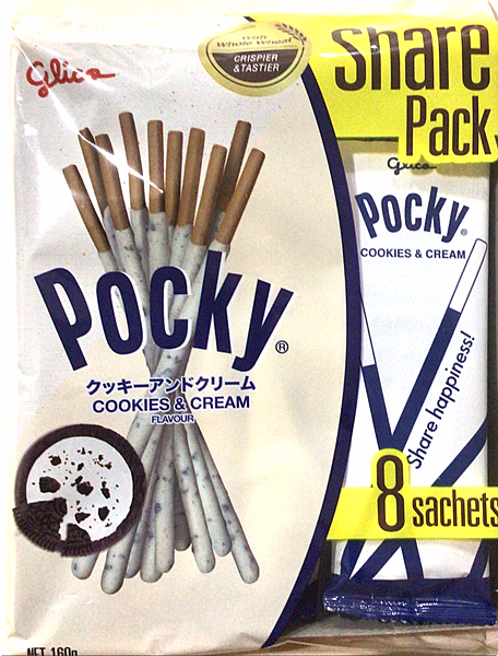 Pocky Cookies Cream Value Pack 160g