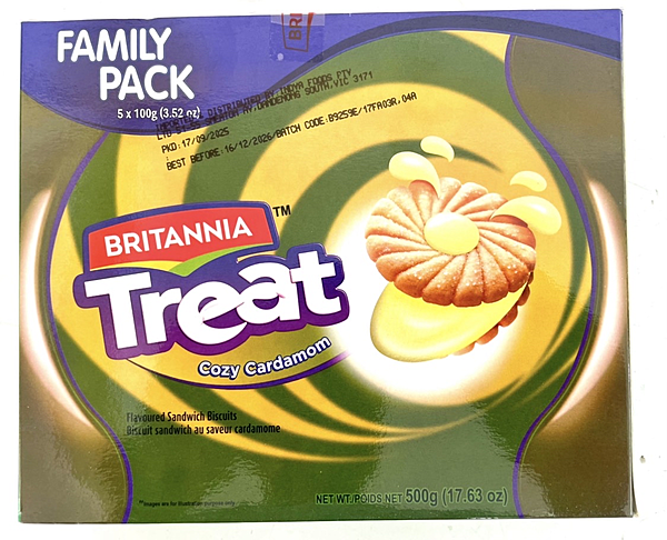 Britannia Elaichi Cream Treat 500g Family Pack
