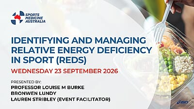 WEBINAR: Identifying and Managing Relative Energy Deficiency in Sport (REDs) WEBINAR: Identifying and Managing Relative Energy Deficiency in Sport (REDs)