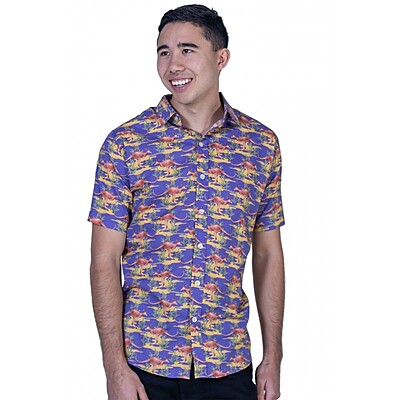Kangaroo Ultraviolet Shirt - Ozzie Mens Short Sleeve Shirt