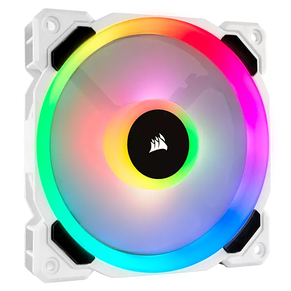 Corsair Light Loop Series - White LL120 RGB - 120mm Dual Light Loop RGB LED Pwm Fan - Single Pack,Cfco-WLL120RGB