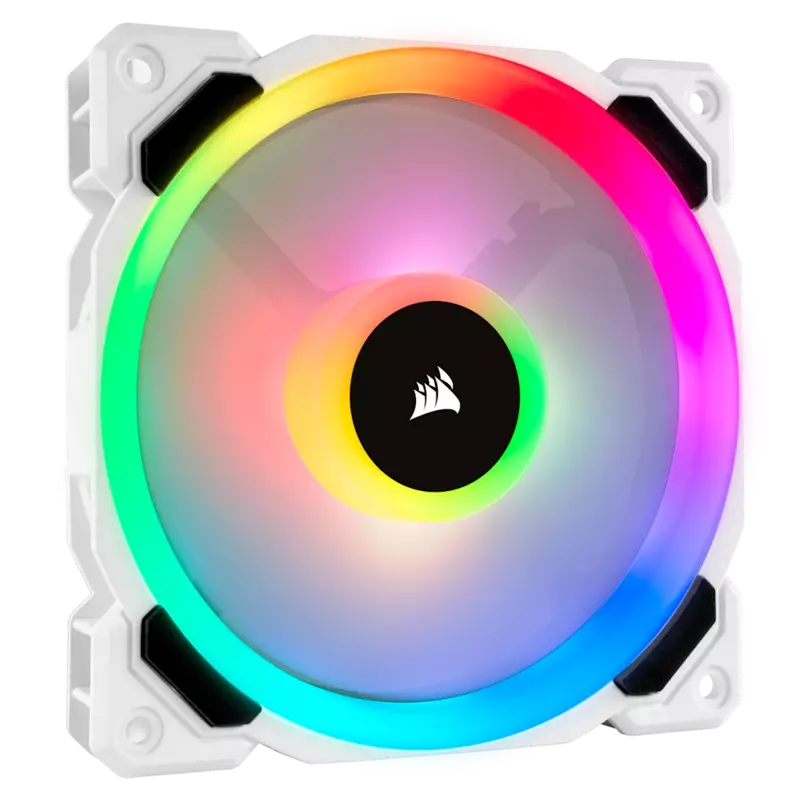 Corsair Light Loop Series - White LL120 RGB - 120mm Dual Light Loop RGB LED Pwm Fan - Single Pack,Cfco-WLL120RGB