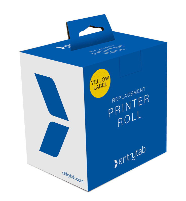 Entrytab Printer Label Roll (Yellow) Entrytab Printer Label Roll (Yellow)