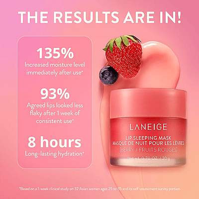 Korean skincare LANEIGE Lip Sleeping Mask – Lip Balm Alternative for Night