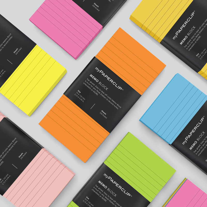 myPAPERCLIP Small Top Glued Memo Block 250 Sheets