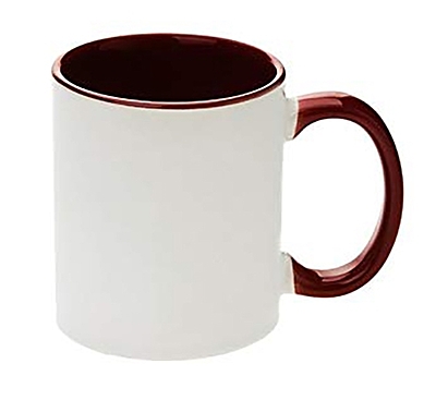 Ceramic mug 11oz MAROON inner