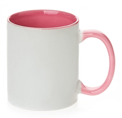 Ceramic mug 11oz PINK inner