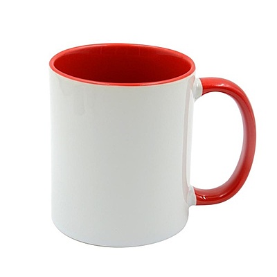 Ceramic mug 11oz RED inner