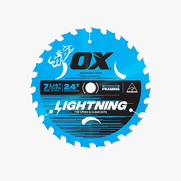 OX Pro Lightning 184mm (7-1/4-Inch) 24-Tooth Circular Saw Blade