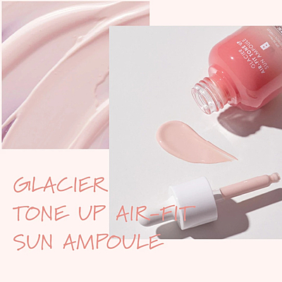 Lightweight tone-up sun protection with radiant finish