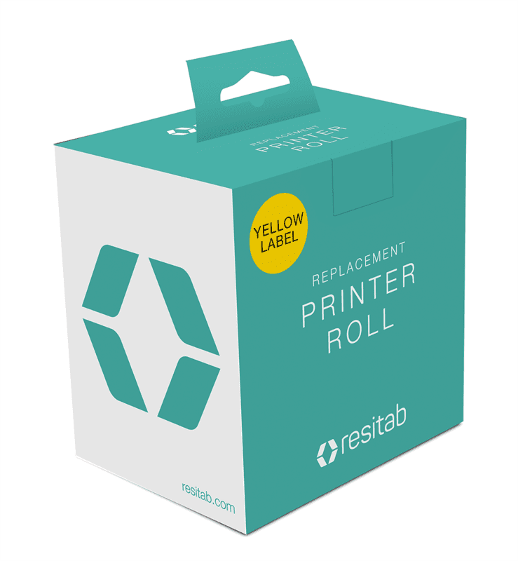 Resitab Printer Label Roll (Yellow)