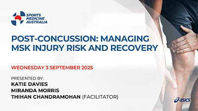 WEBINAR: Post-concussion managing MSK injury risk and recovery