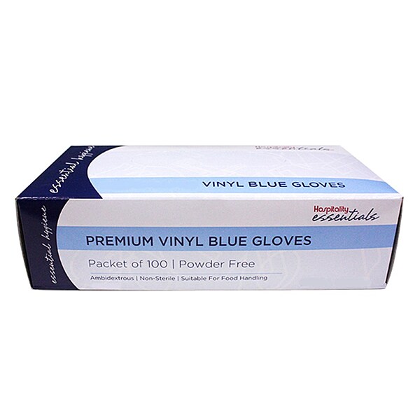 Vinyl BLUE Gloves [S]  [1 Carton is 10 Boxes of 100]