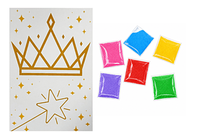 Purim Crown and Wand Sand Craft