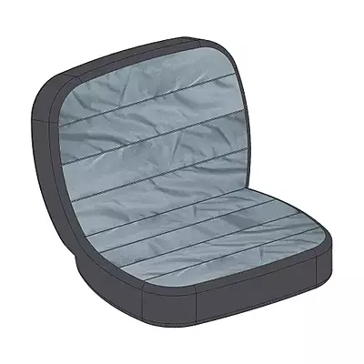 SMALL SEAT COVER - GRAY