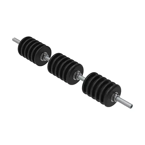 BASKET ROLLER - GROOVED UHMW POLYETHYLENE 3 SECTION