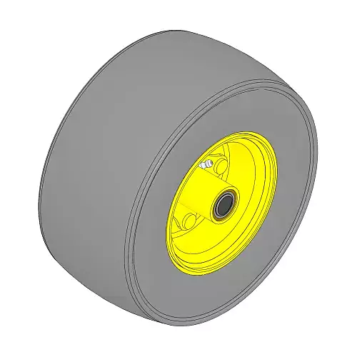 Tire & Wheel - 9 x 3.5-4 Smooth