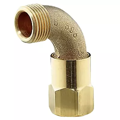 Brass Swivel Elbow - 1 in FPT X 3/4 in GHT