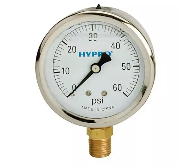 HYPRO PRESSURE GAUGE - 0-60 PSI