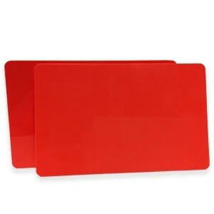 Cards .76mm PVC Red CR80 (500 Pack)