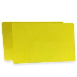 Cards .76mm PVC Yellow CR80 (500 Pack)