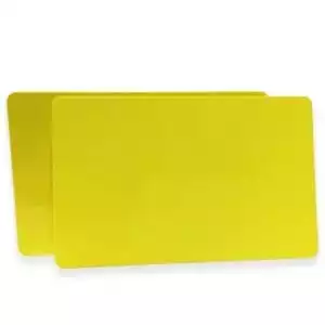 Cards .76mm PVC Yellow CR80 (500 Pack)