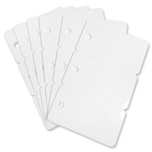 Cards .76mm PVC Triple Keytags With Holes CR80 (500 Pack)