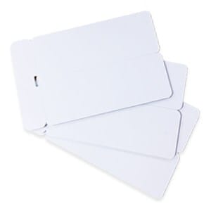 Cards 1.00mm PVC White Double Name Badge CR80 (250 Pack)