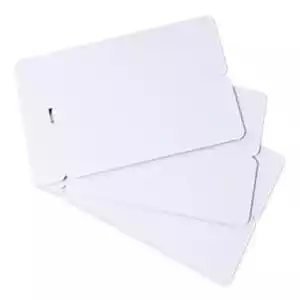 Cards 1.00mm PVC White Double Name Badge CR80 (250 Pack)