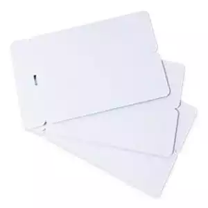 Cards 1.30mm PVC White Double Name Badge CR80 (250 Pack)