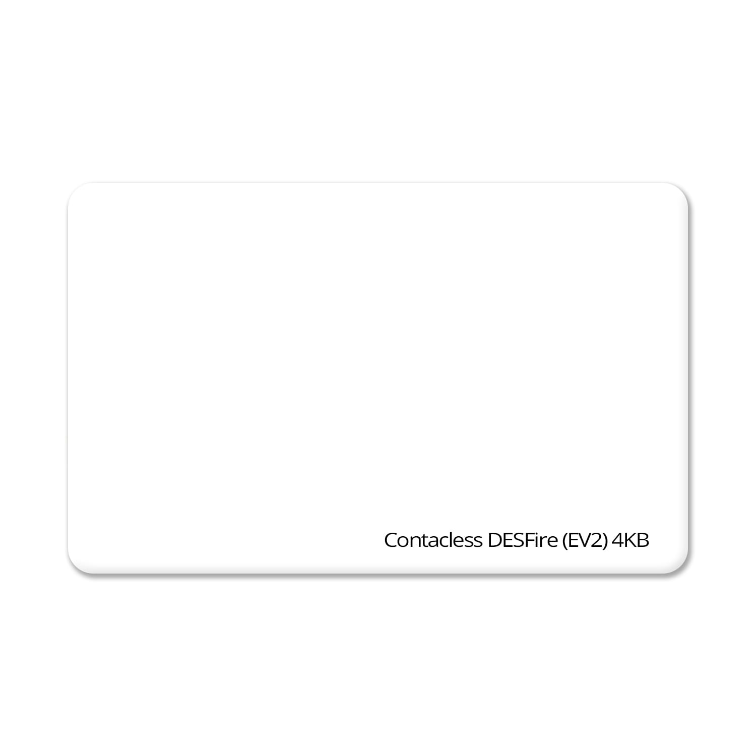 Cards .76mm PVC DESFire 4K EV3 Plain White (100 Pack)