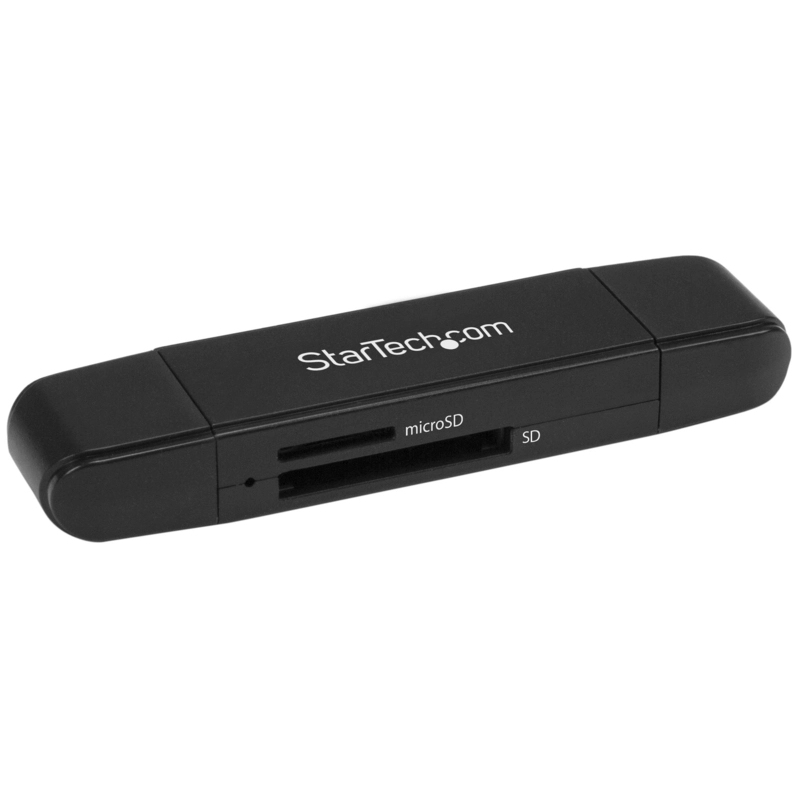 StarTech USB 3.0 Memory Card Reader for SD and microSD Cards including Sdhc and Sdxc- USB-C and USB-A -