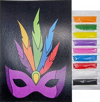 Fancy Purim Mask with Feathers