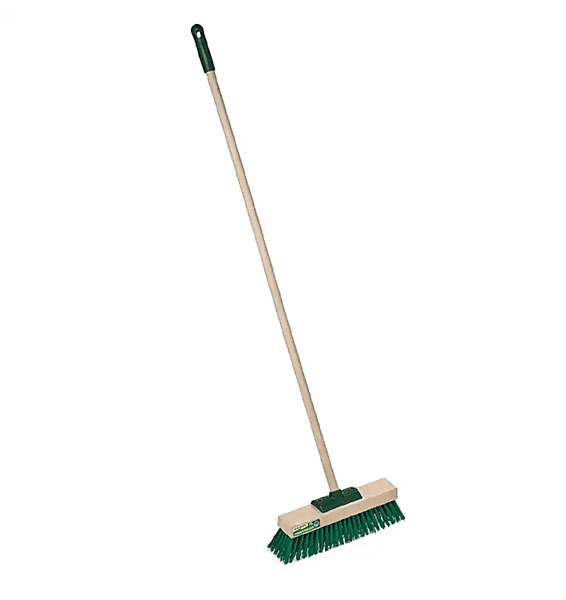 Garden Master Broom Green, Stiff Bristles