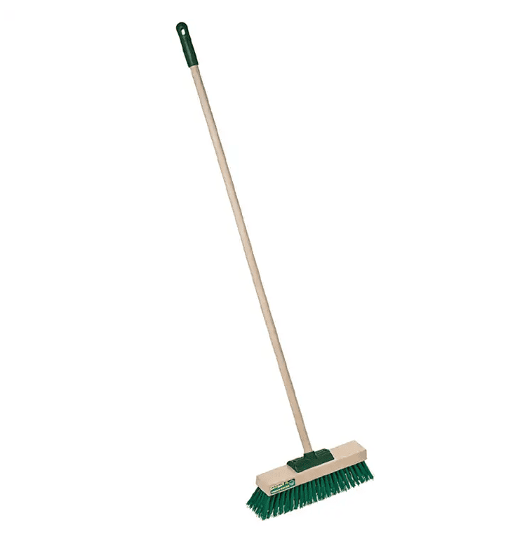 Garden Master Broom Green, Stiff Bristles